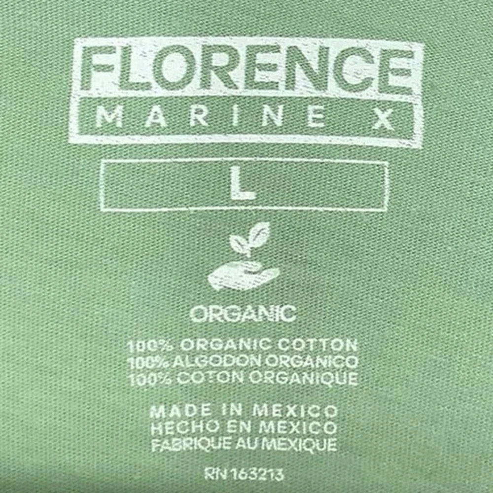 NEW! Florence Marine X Size Large GOTAE Organic T-Shirt Sage Tee $30 msrp M9-5 - Picture 5 of 10